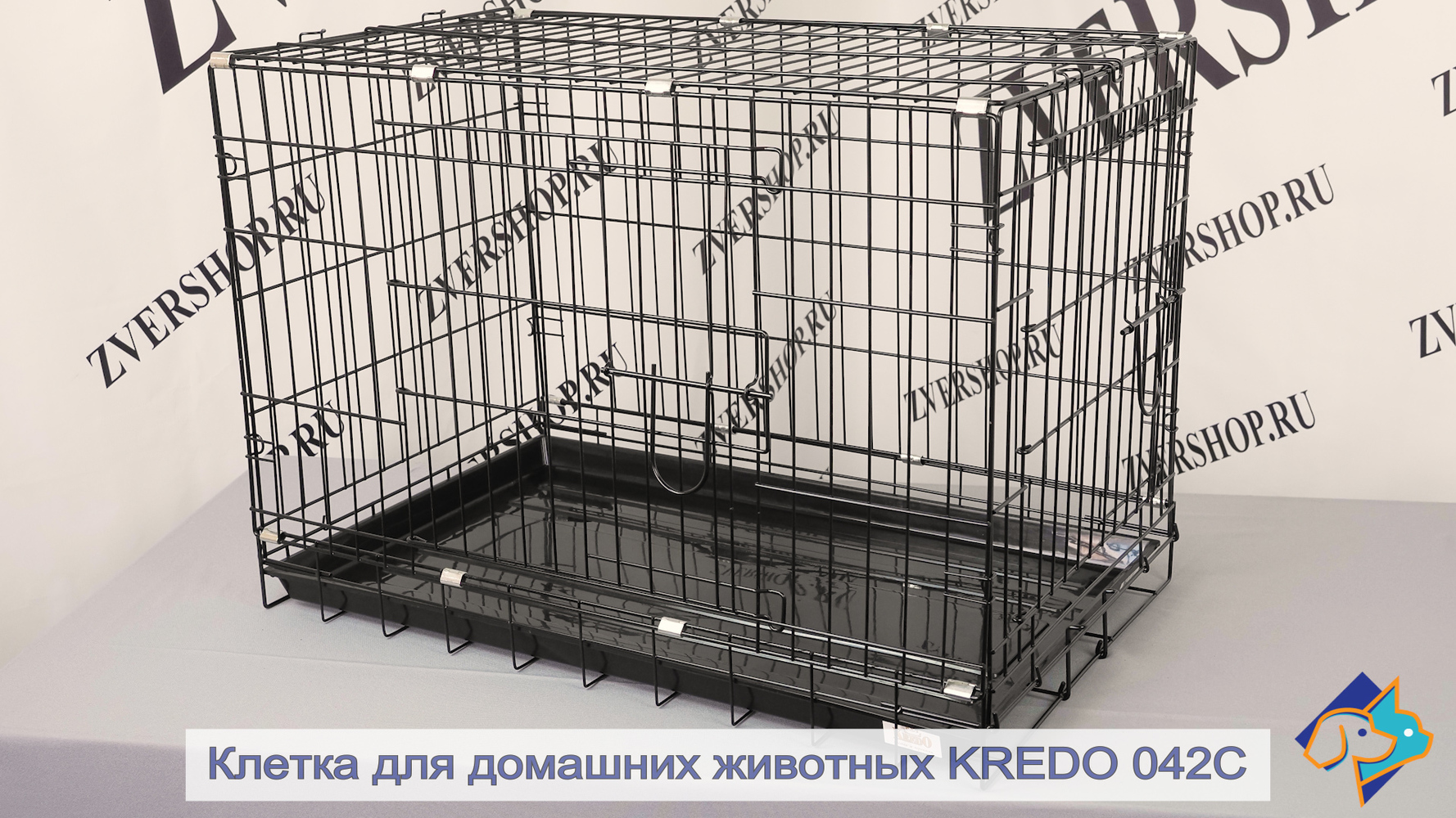 Фото Клетка Kredo для домашних животных 041С Chrome 61,5*43,5*50 см 