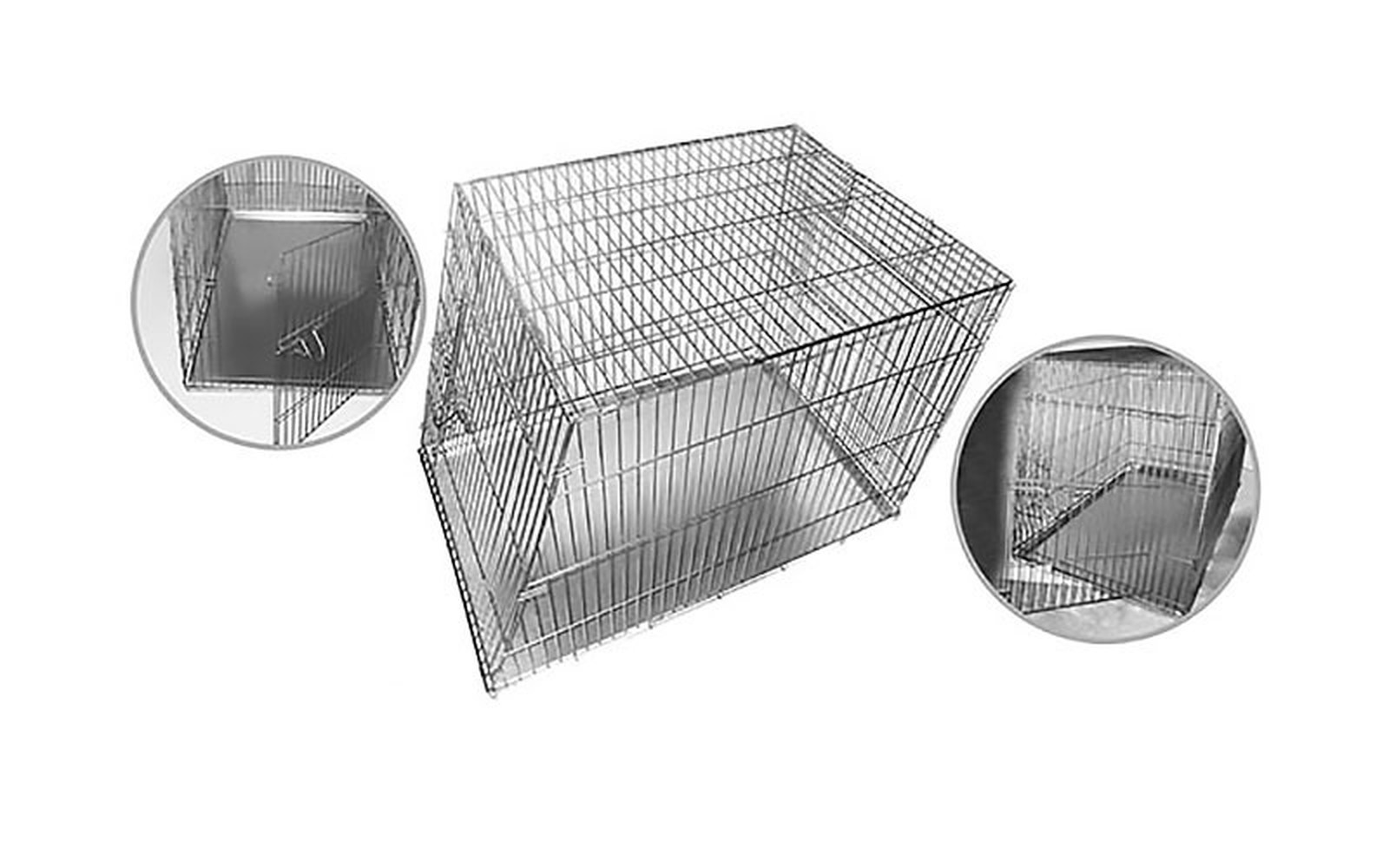 Фото Клетка Кл-С-9 со скошенной крышей для транспортировки собак в автомобиле Данко, две двери 