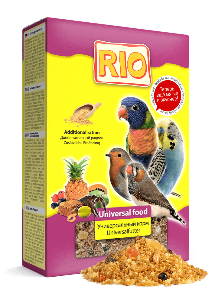 Фото Универсальный мягкий корм Rio для всех видов птиц 350 г  