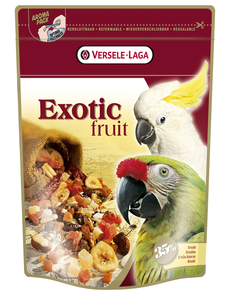 Фото Корм Versele-Laga Exotic Fruit для крупных попугаев с фруктами 600 г 