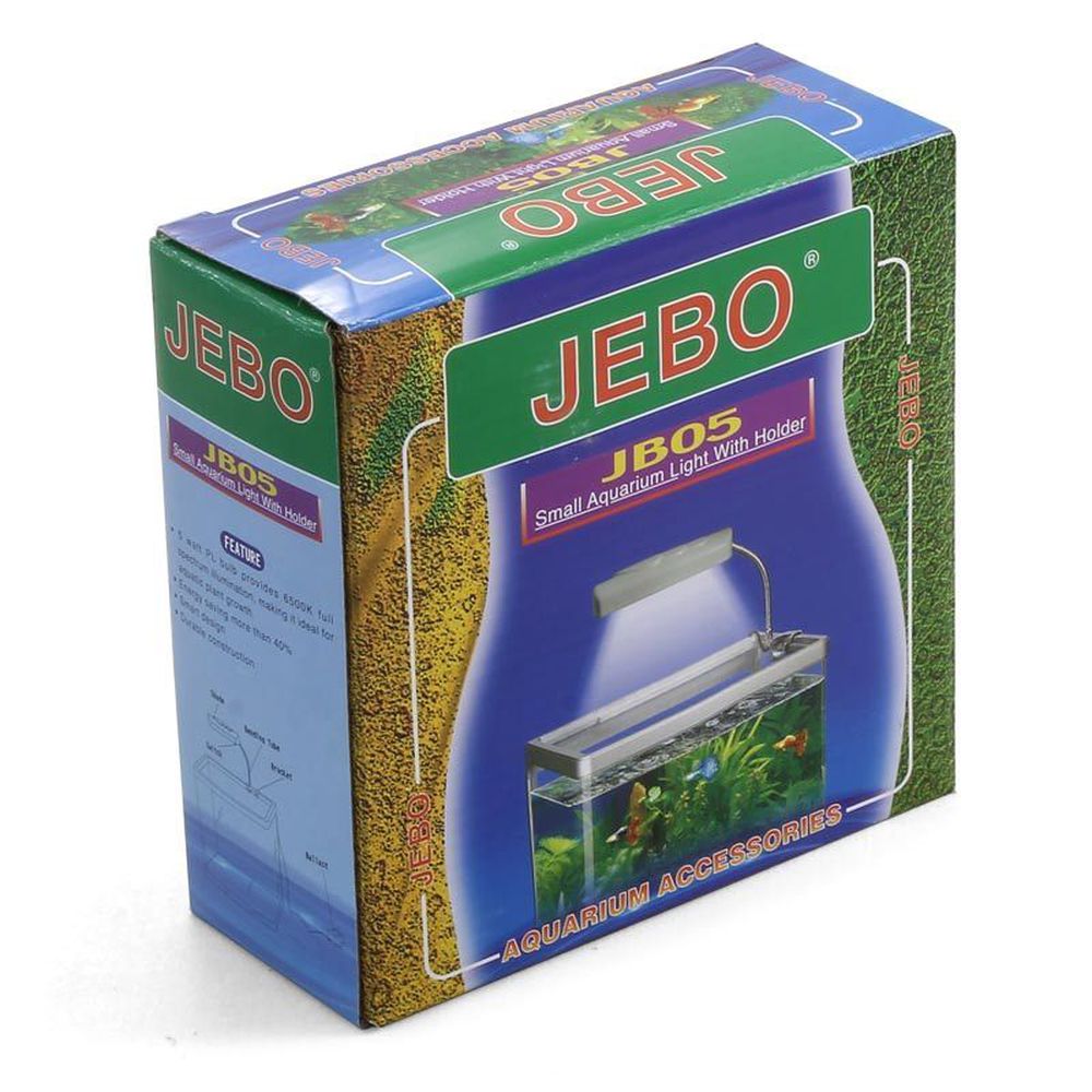 Фото Светильник на зажиме Jebo JB05S, серебро, 5 Вт, 14.5*6*3 см 