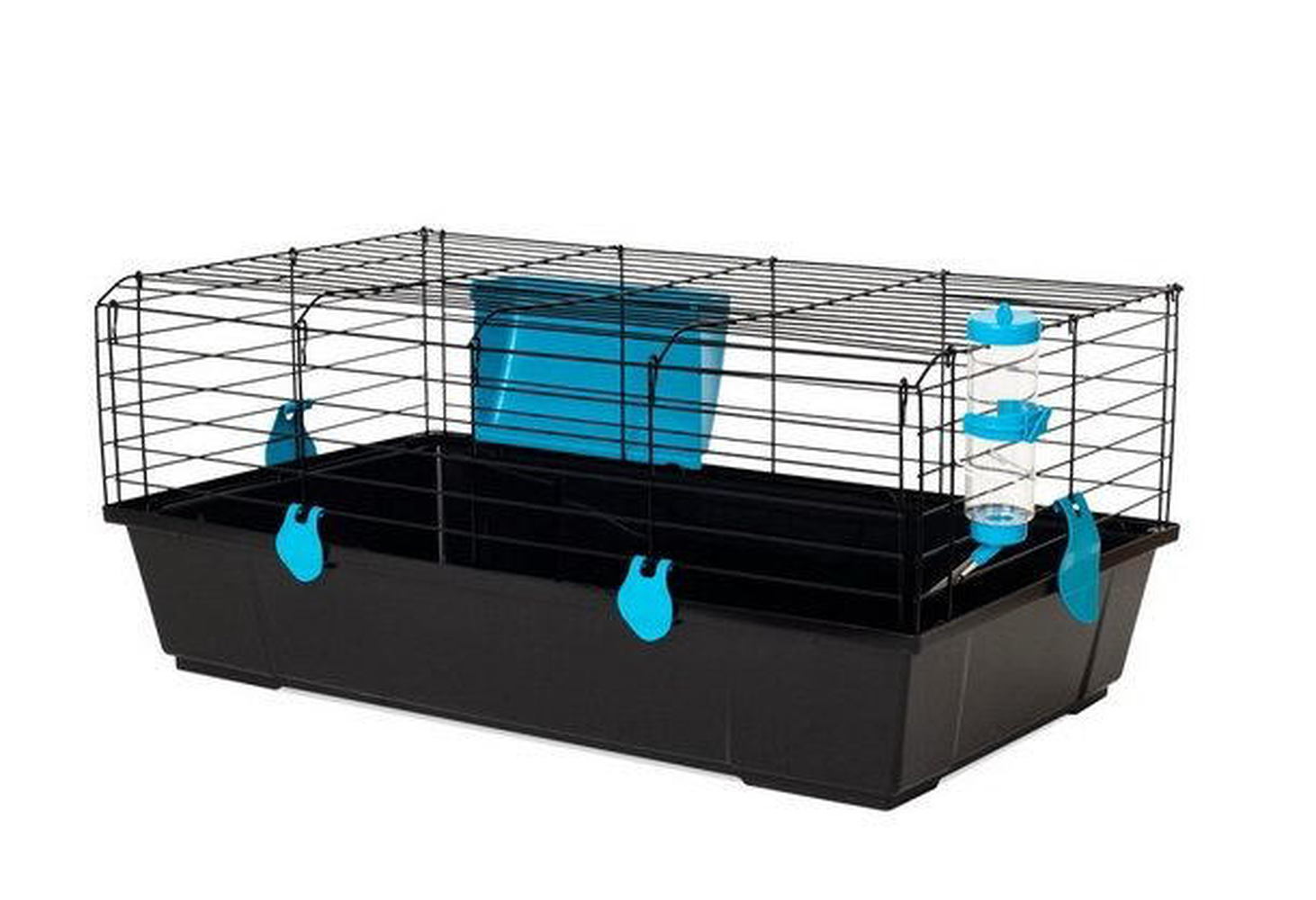 Фото Клетка Voltrega для кроликов и морских свинок (520), черная 80*46*35 см 