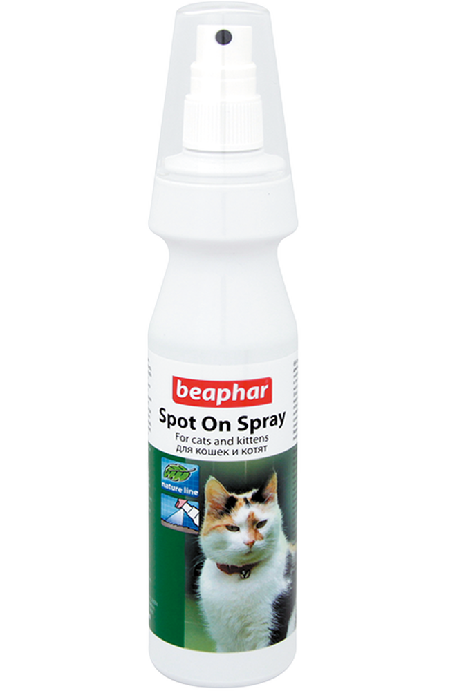 Фото Cпрей Beaphar Spot On Spray от клещей и блох для кошек и котят 150 мл 