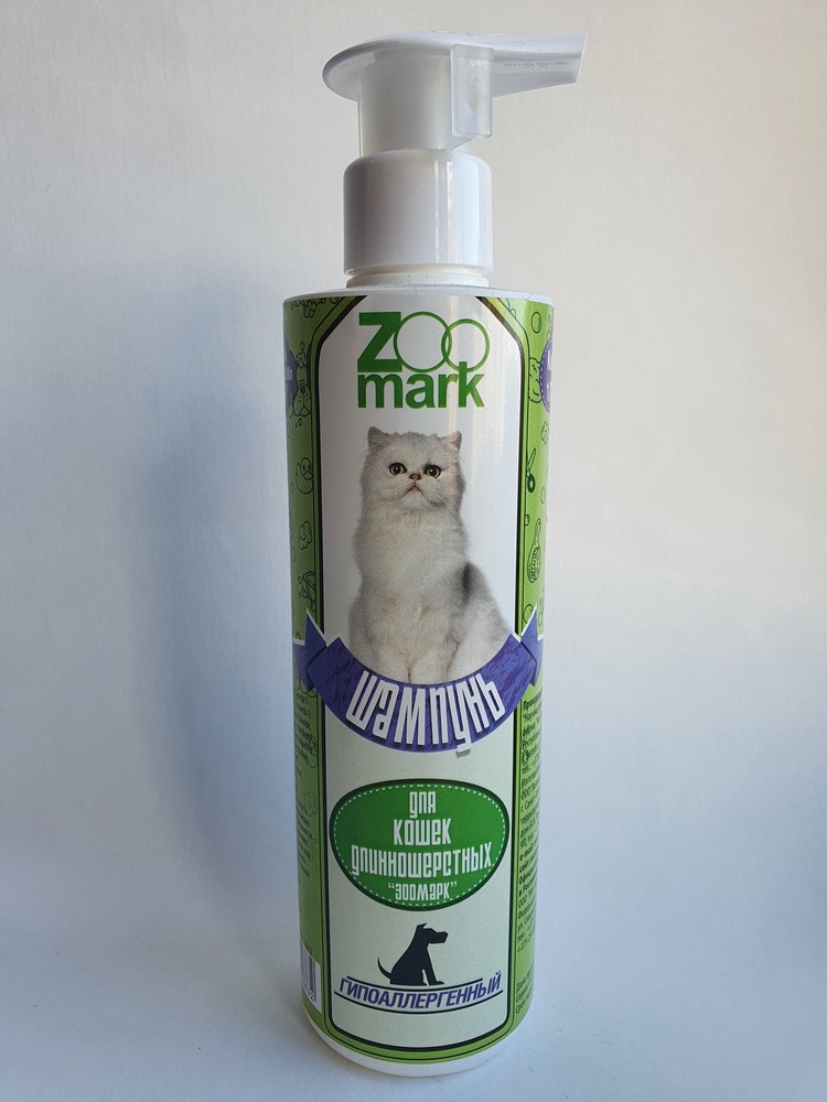 Фото Шампунь-концентрат Zoomark для длинношерстных кошек 240 мл 