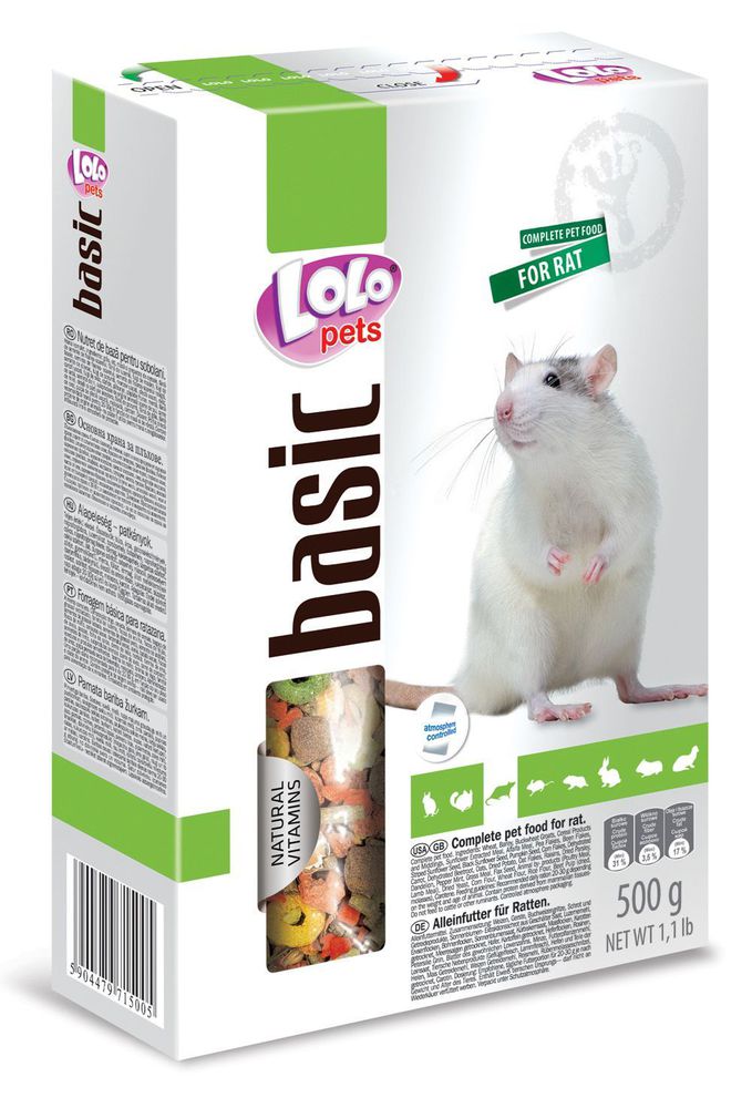 Фото  Полнорационный корм Lolo Pets для декоративных крыс 500 г 