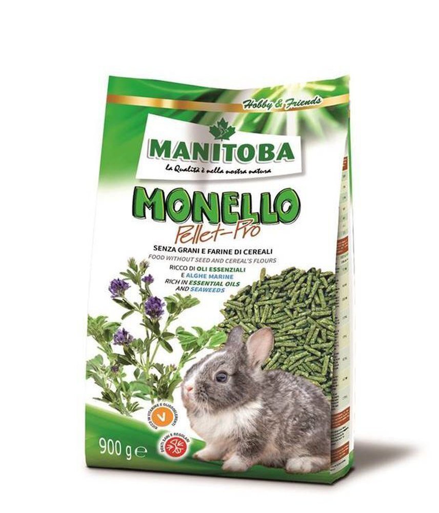 Фото Корм Manitoba Monello Pellet Pro для кроликов безглютеновый 900 г 