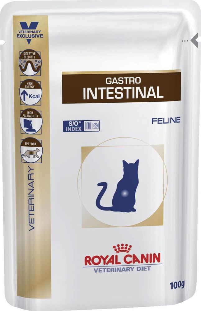 Фото Пауч Royal Canin "Gastro Intestinal" для лечения ЖКТ, кусочки в соусе, 100 г 