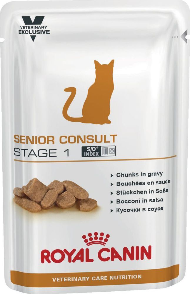 Фото Пауч Royal Canin "Senior Consult Stage 1" для кошек старше 7 лет, в соусе, 100 г 