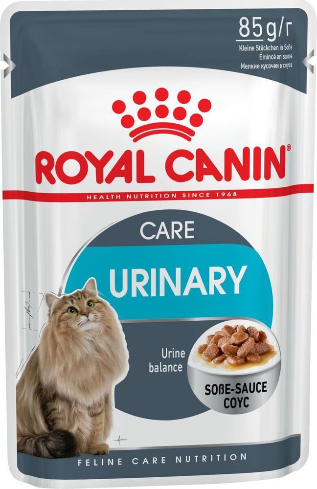 Фото Пауч Royal Canin "Urinary Care" для кошек, профилактика МКБ, кусочки в соусе, 85 г 