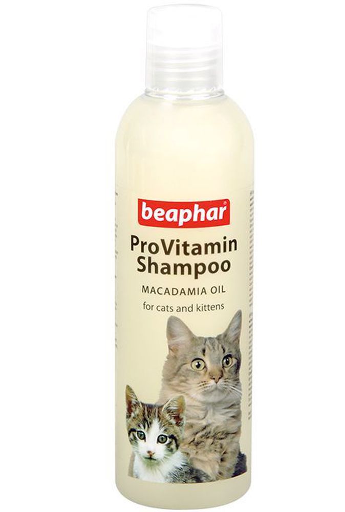 Фото Шампунь Beaphar "ProVitamin Macadamia Oil" для кошек с чувствительной кожей и котят с маслом австралийского ореха, 250 мл 