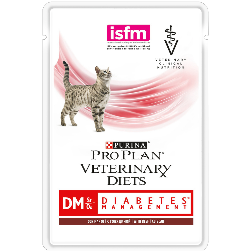 Фото Пауч Pro Plan VD DM для кошек с диабетом, говядина 85 г 