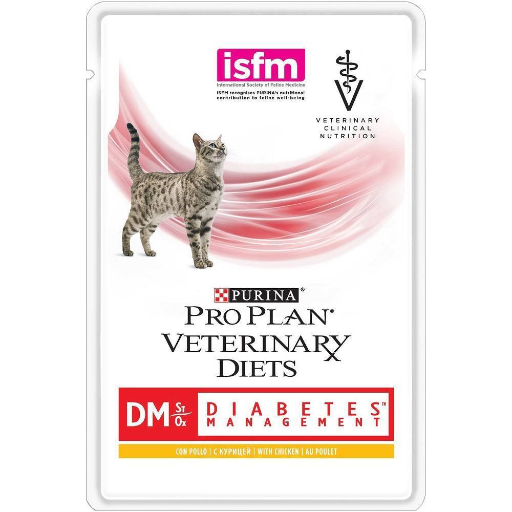 Фото Пауч Pro Plan VD DM для кошек с диабетом с курицей 85 г 