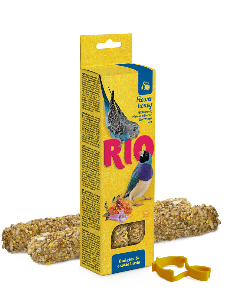 Фото Палочки Rio для волнистых попугайчиков и экзотов с медом 2*40 г 