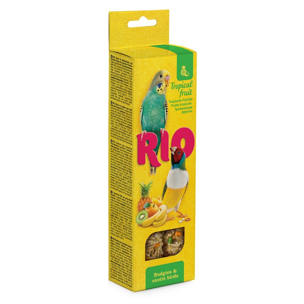 Фото Палочки Rio для волнистых попугайчиков и экзотов с тропическими фруктами 2*40 г 