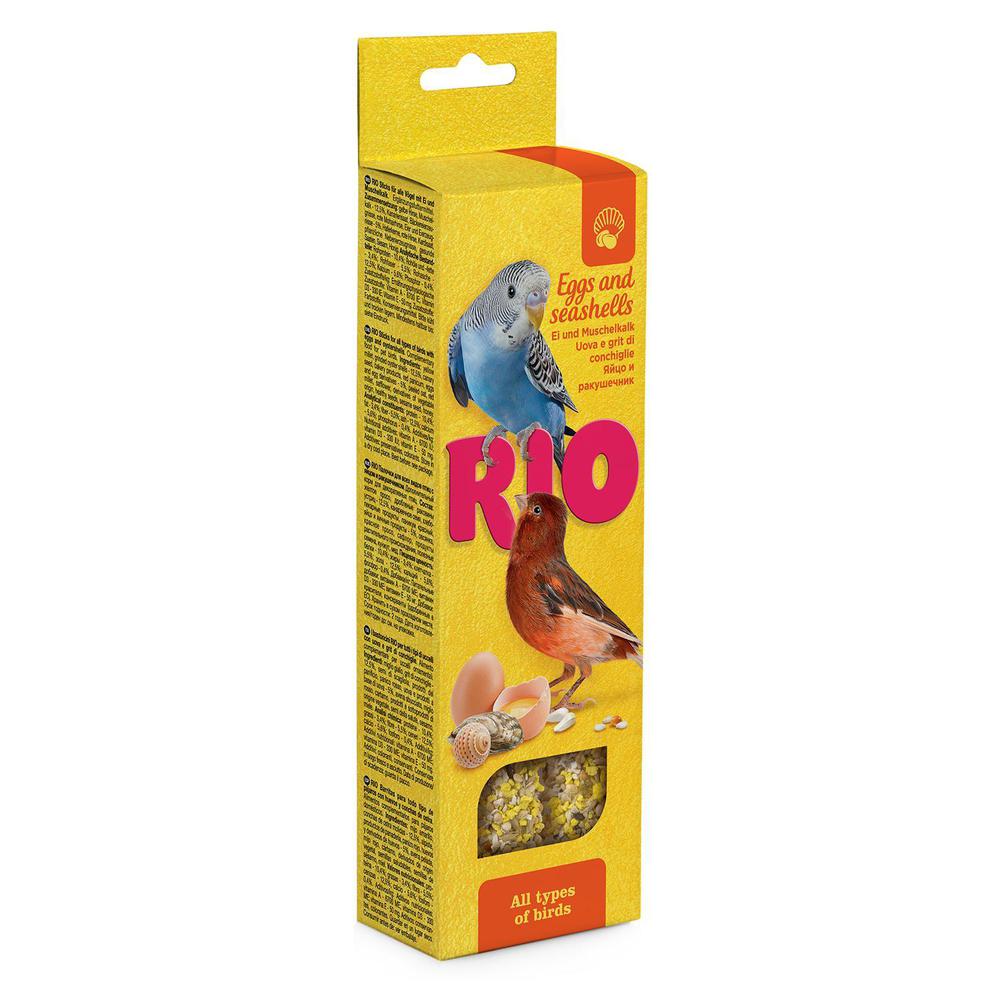 Фото Палочки Rio для всех видов птиц с яйцом и ракушечником 2*40 г 