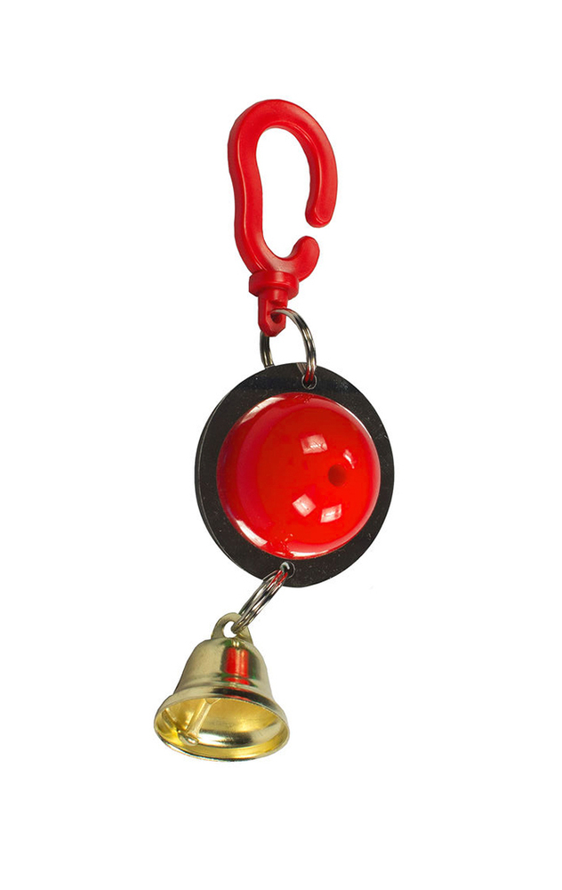Фото Игрушка для попугаев на тросике с колокольчиком "1 шарик" Данко