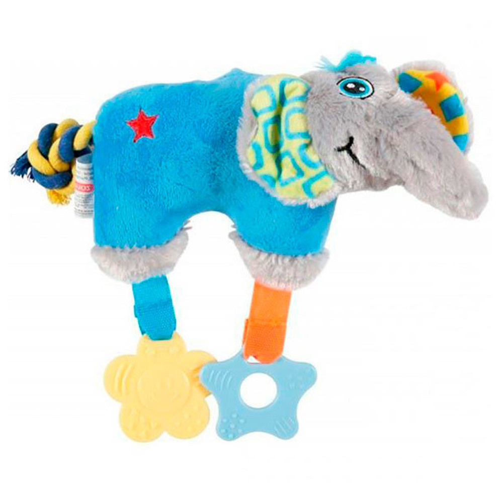 Фото Золюкс Игрушка плюшевая для собак "Слон", голубая 