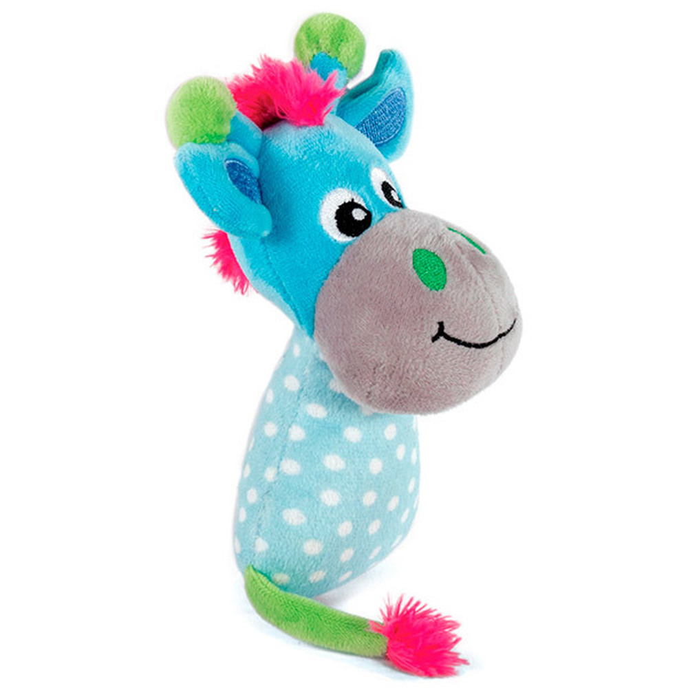 Фото PUPPY Игрушка для щенков мягкая "Жираф в горошек" голубой 16.5 см, Triol 