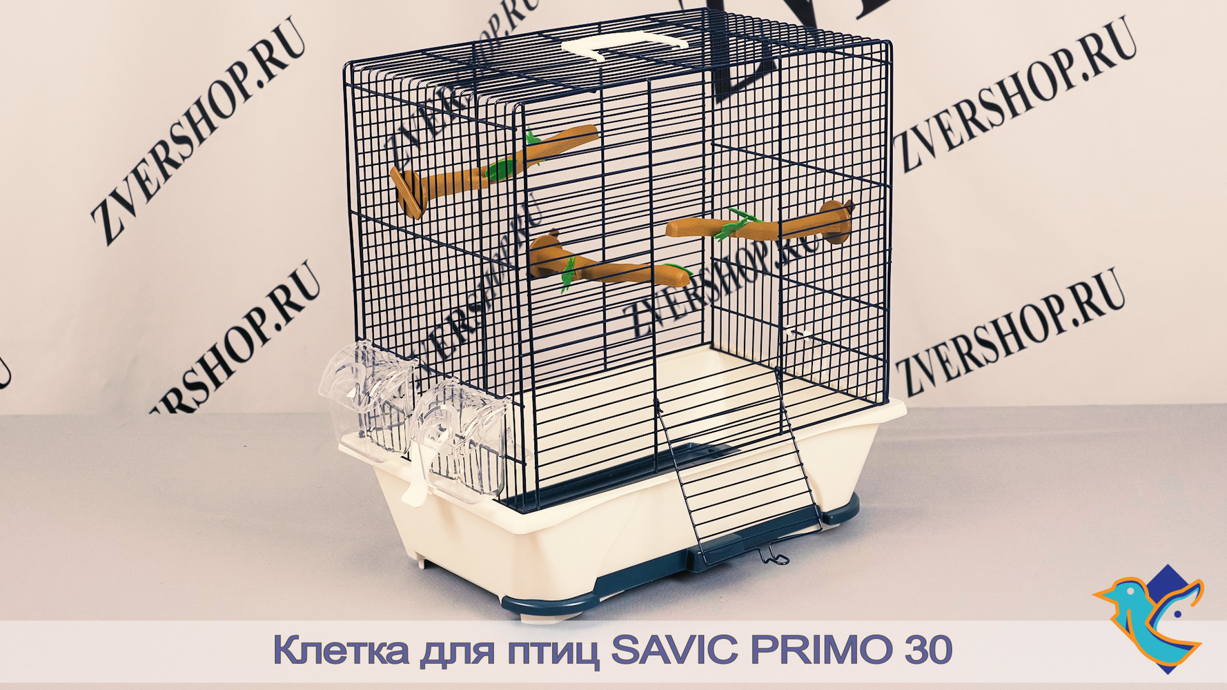 Фото Клетка Savic для птиц Primo 30 синяя (42*25*41,5 см) 