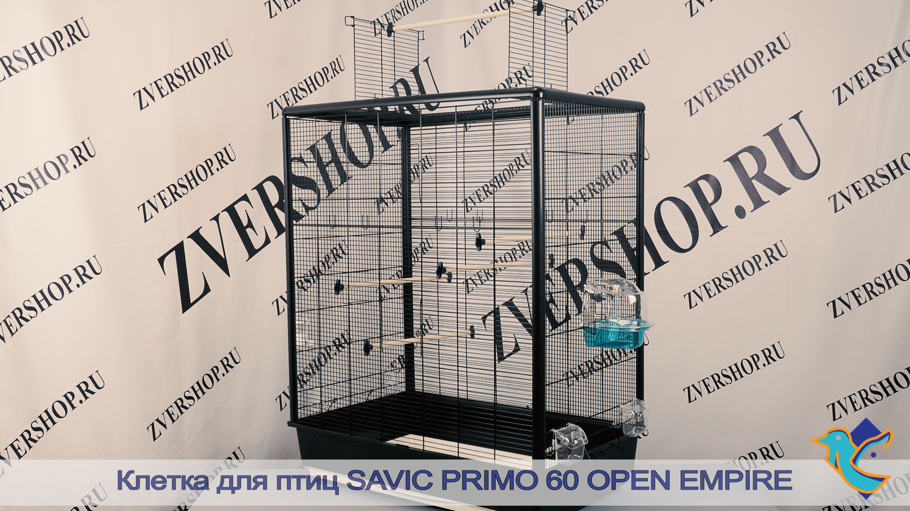 Фото Клетка Savic для птиц Primo 60 Open Empire черная (80*50*95 см) 