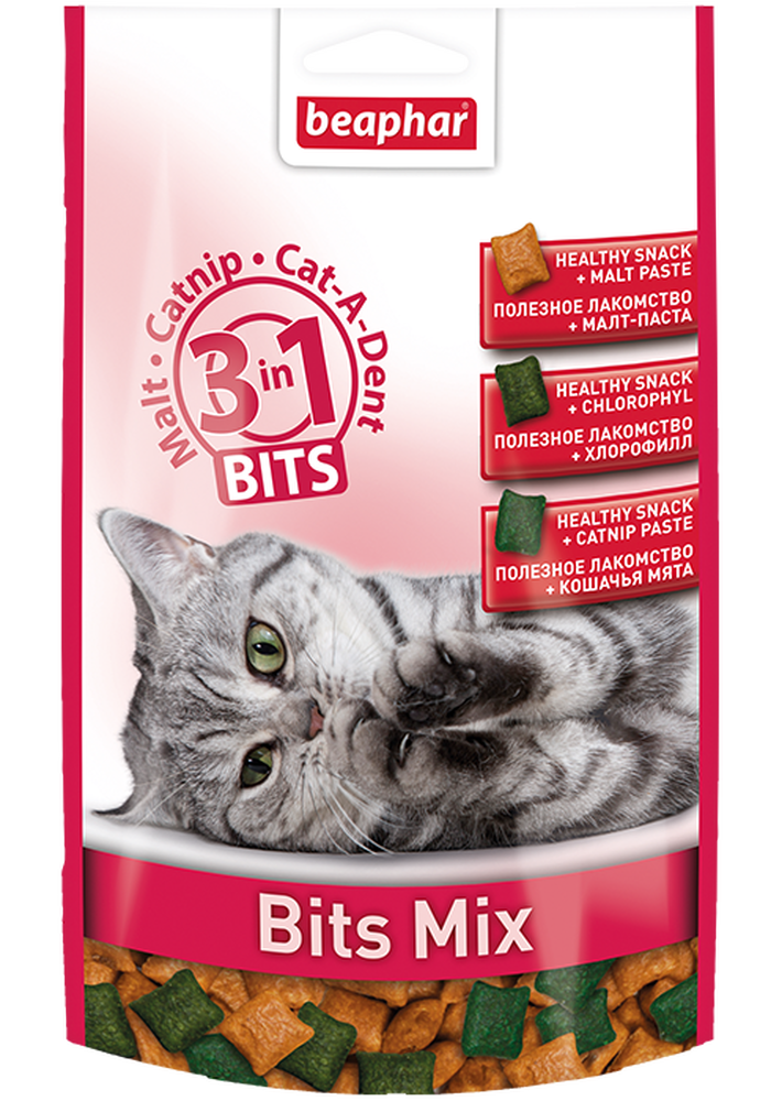 Фото Подушечки Bits Mix для кошек и котят 150 г 