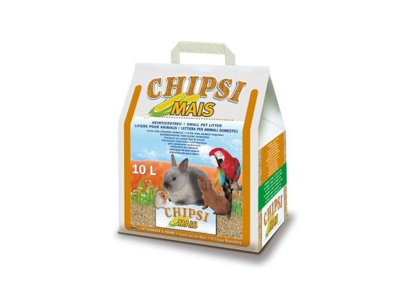 Фото Наполнитель CHIPSI Mais Citrus кукурузный для грызунов аромат Цитрус 10 л 4,6 кг  