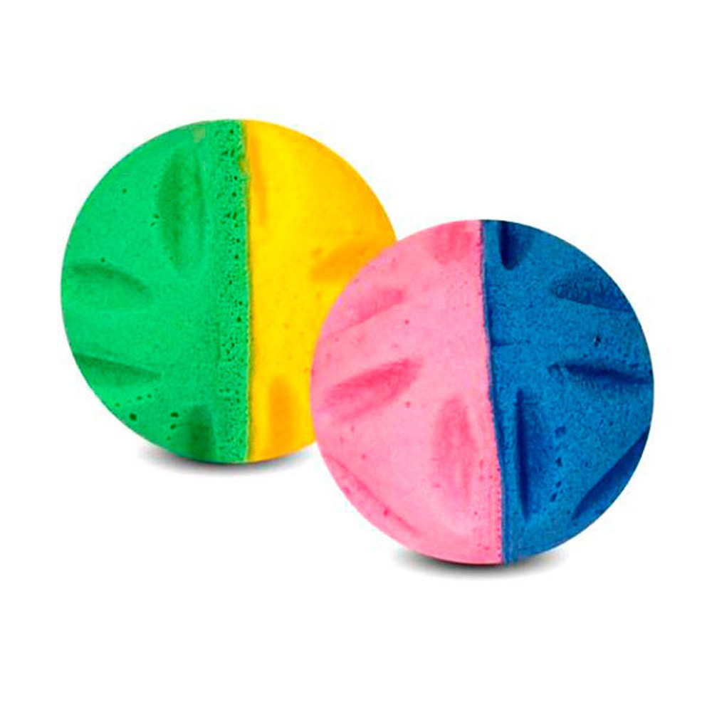 Фото Игрушка 09Т Мяч цветочный двухцветный 