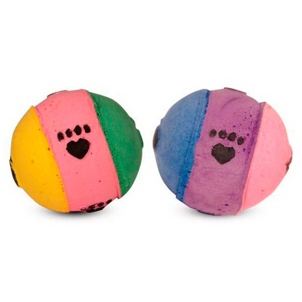 Фото Игрушка 12Т Мяч "лапки" двухцветный (туба 60 шт) 