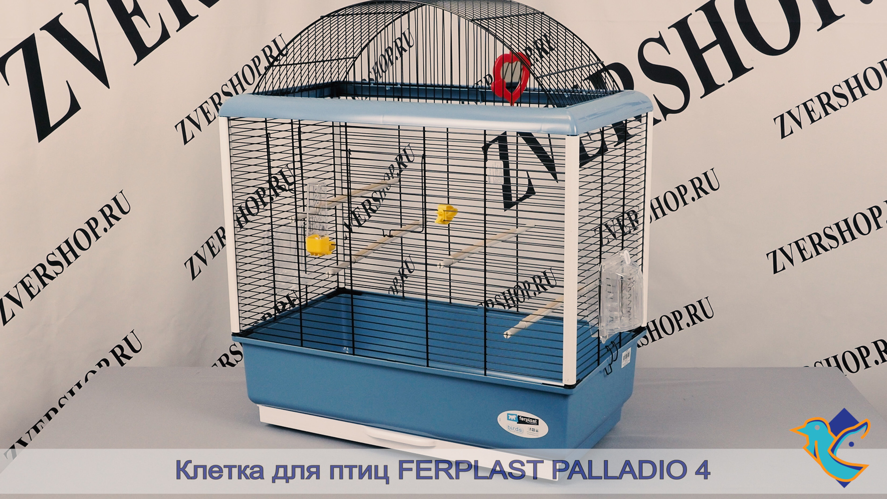 Фото Клетка для птиц Palladio 4 (черная) Ferplast (59*33*69 см) 