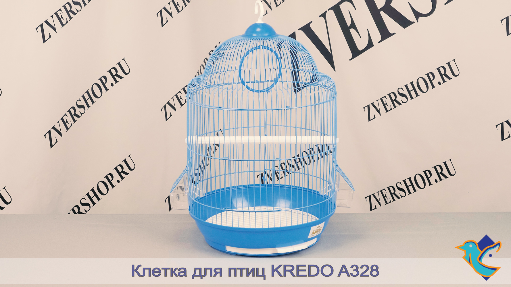 Фото Клетка Kredo для птиц A328 (розовая)(44,5*44,5 см) 