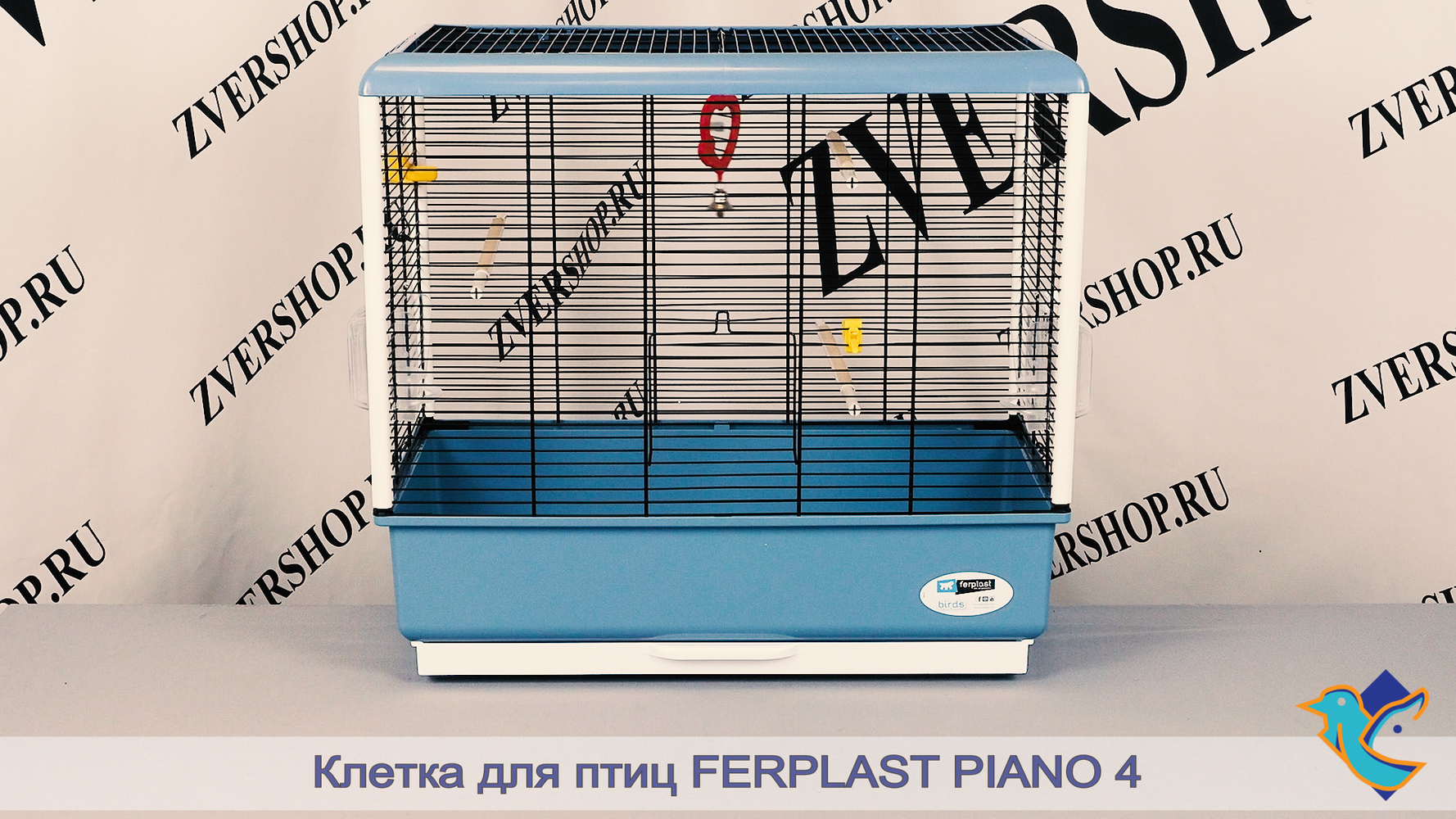Фото Клетка для птиц Piano 4 (черная) Ferplast (59*33*55 см) 
