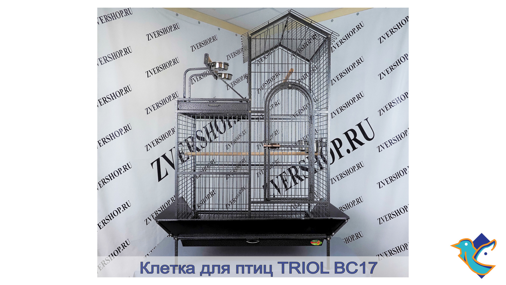Фото Клетка Triol для птиц BC17 черная (114*91*160 см)