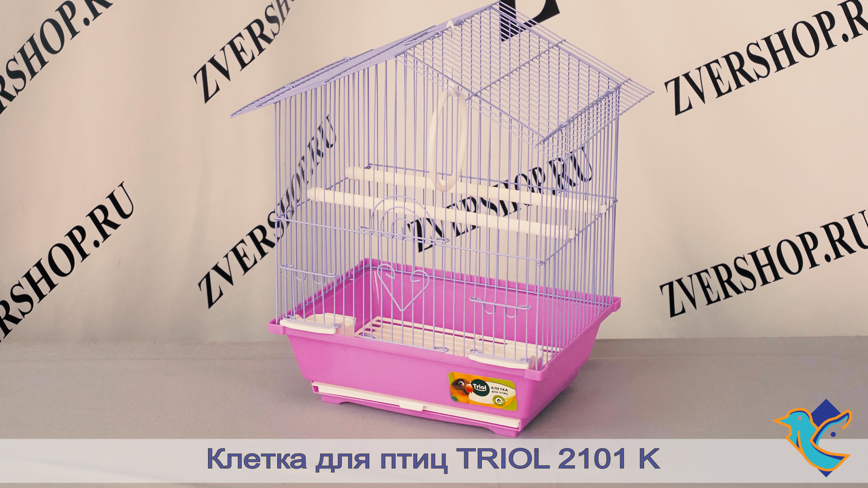 Фото Клетка Triol для птиц 2101 K эмаль (30*23*39 см)