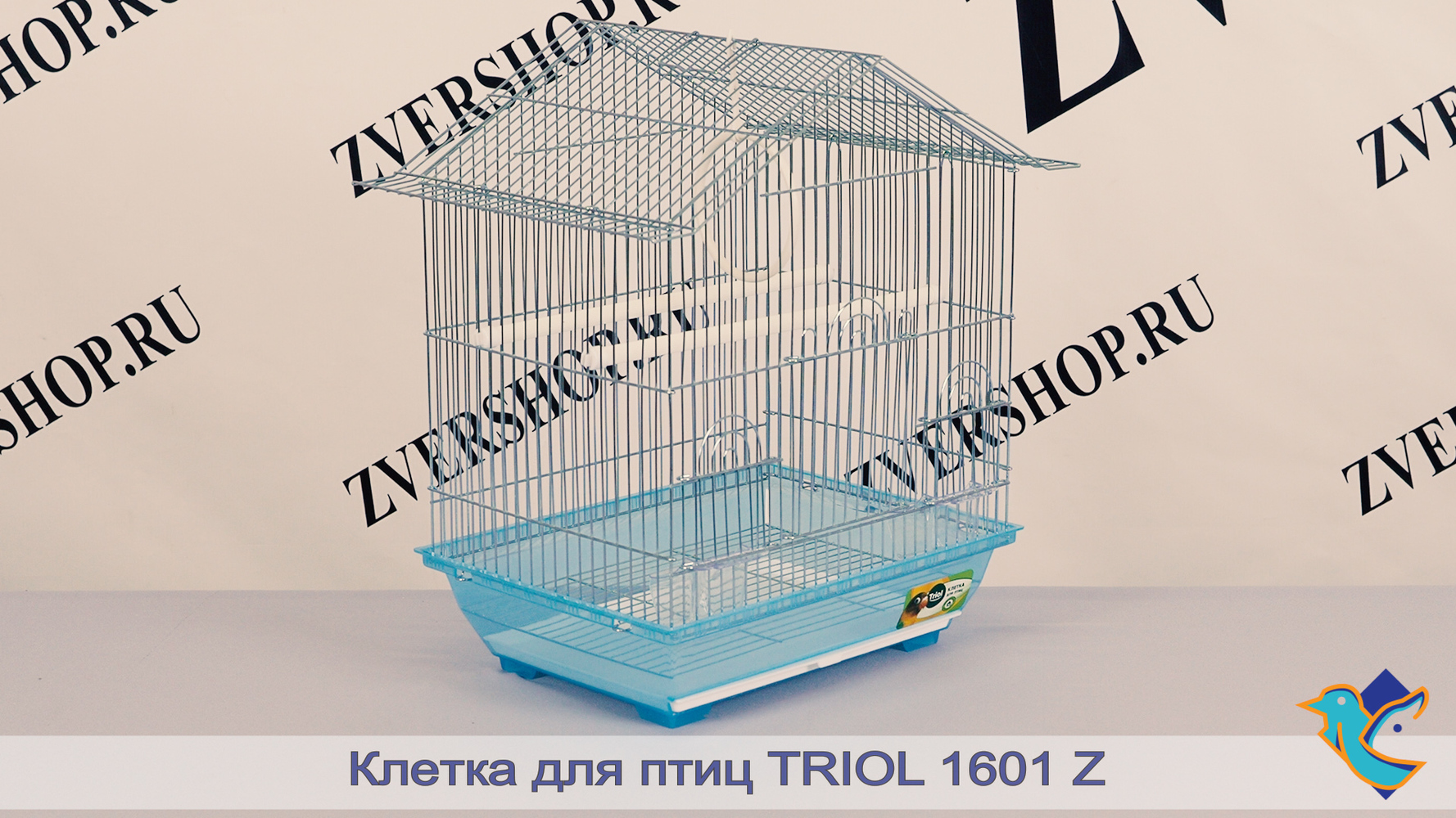 Фото Клетка Triol для птиц 1601 Z, цинк (34,5*26*44 см) 