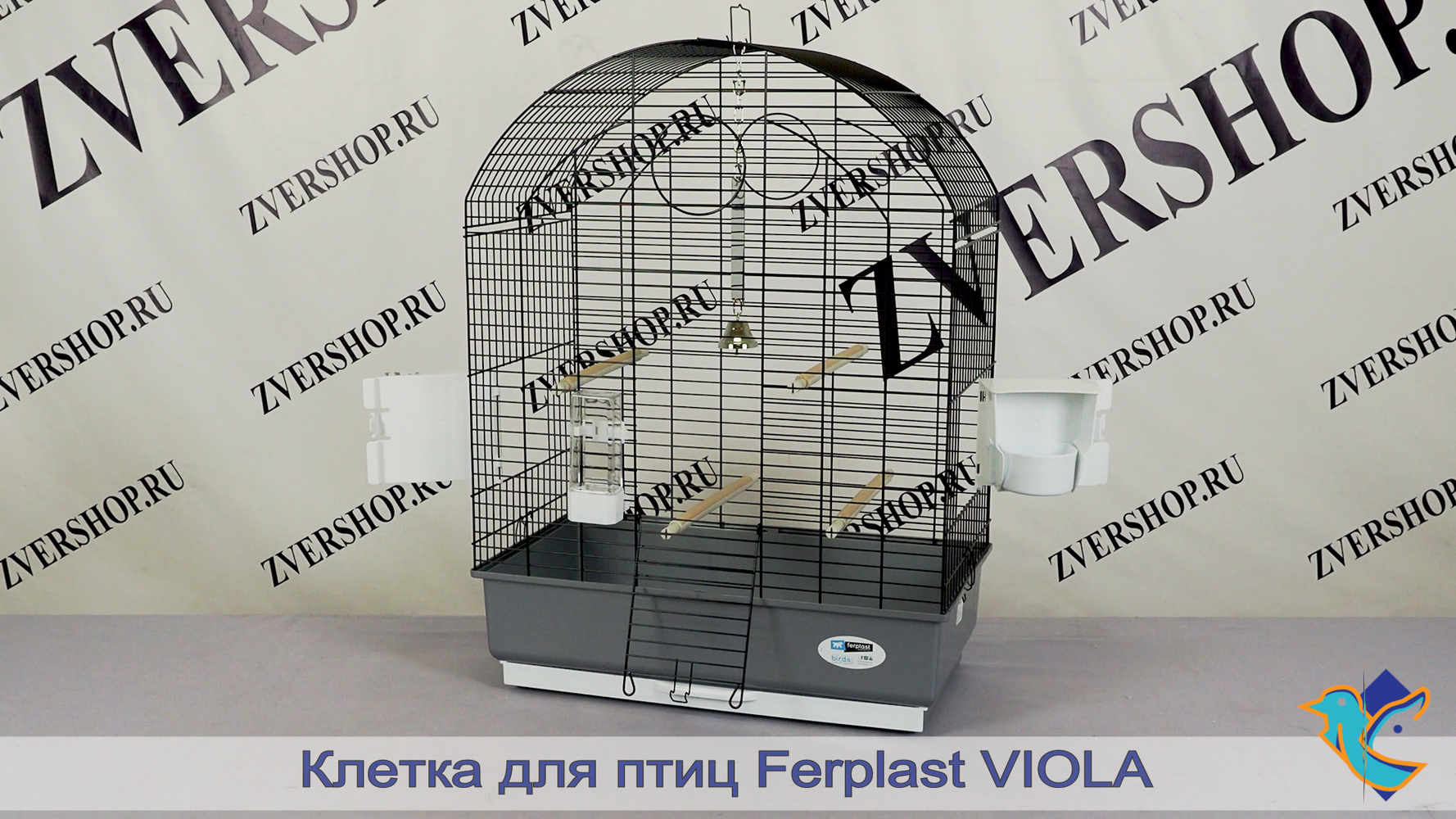 Фото Клетка для птиц Viola (черная) Ferplast (59*33*80 см)