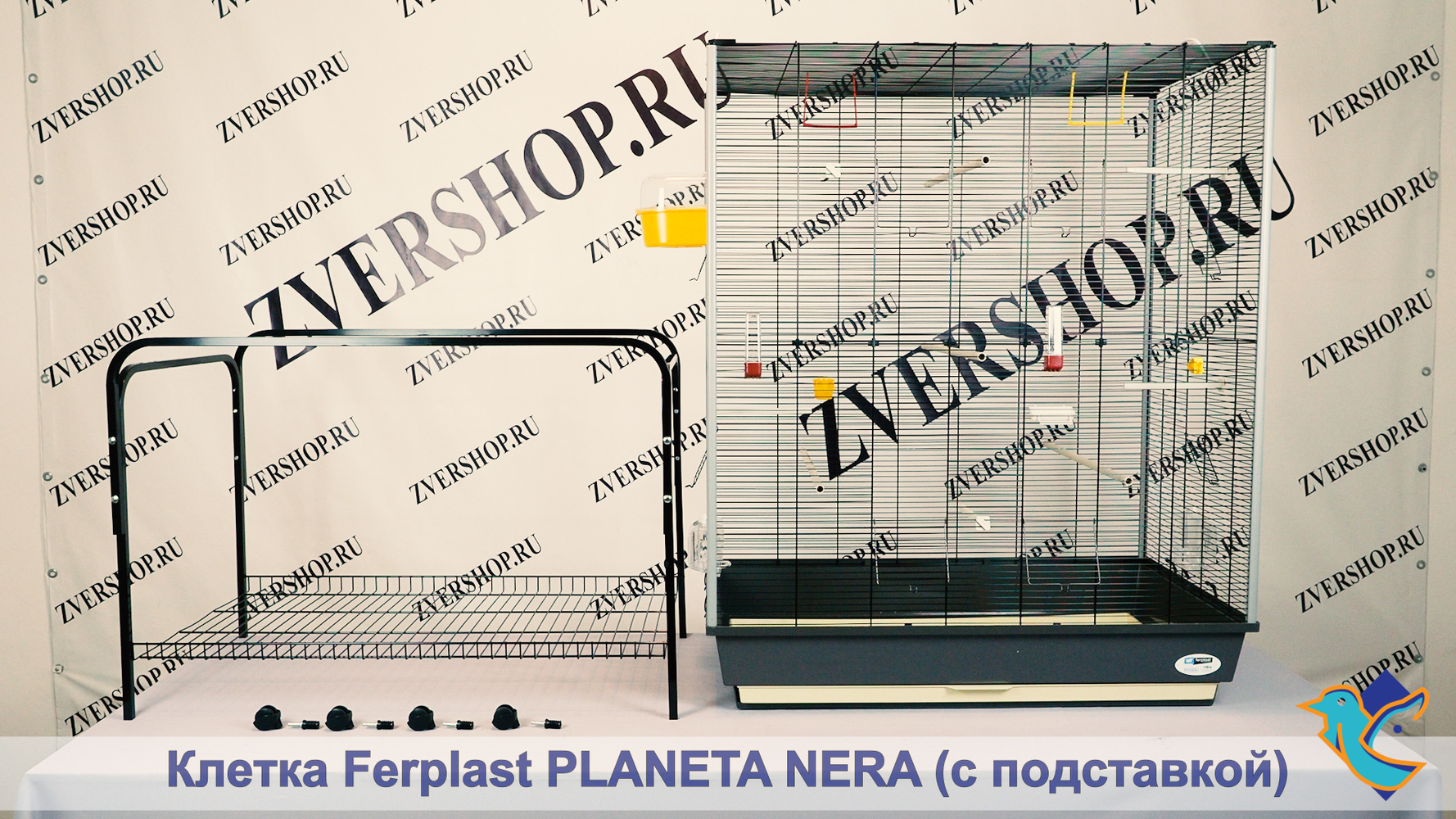 Фото Клетка Planeta nera gabbia (с подставкой) Ferplast (97*58*173,5 см)