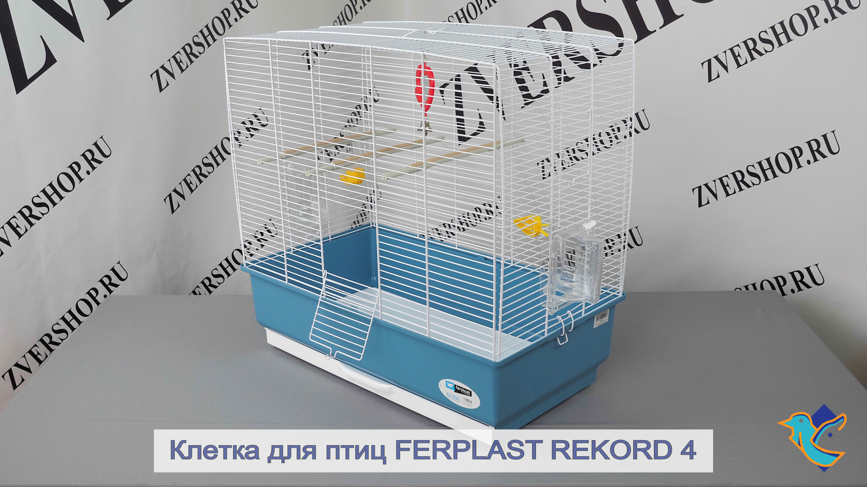 Фото Клетка для птиц Rekord 4 белая от Ferplast (60*32,5*57,5 см)