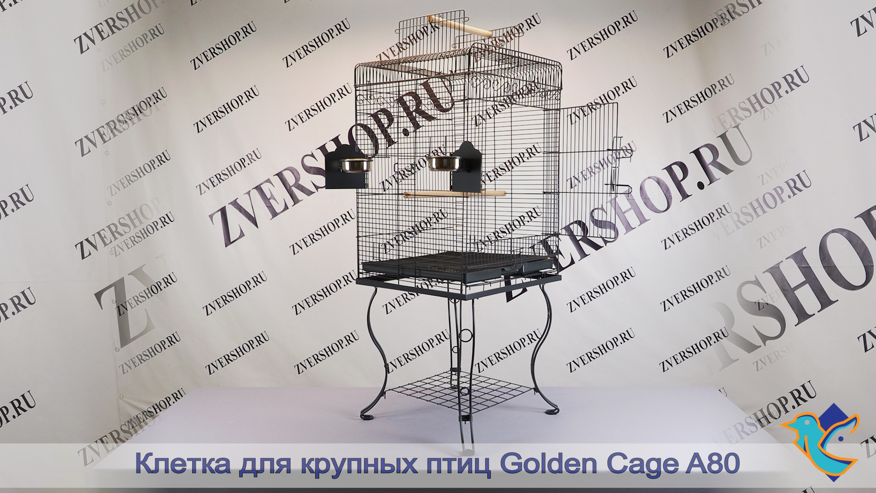 Фото Клетка Golden cage для крупных птиц А80 54*54*134 см 