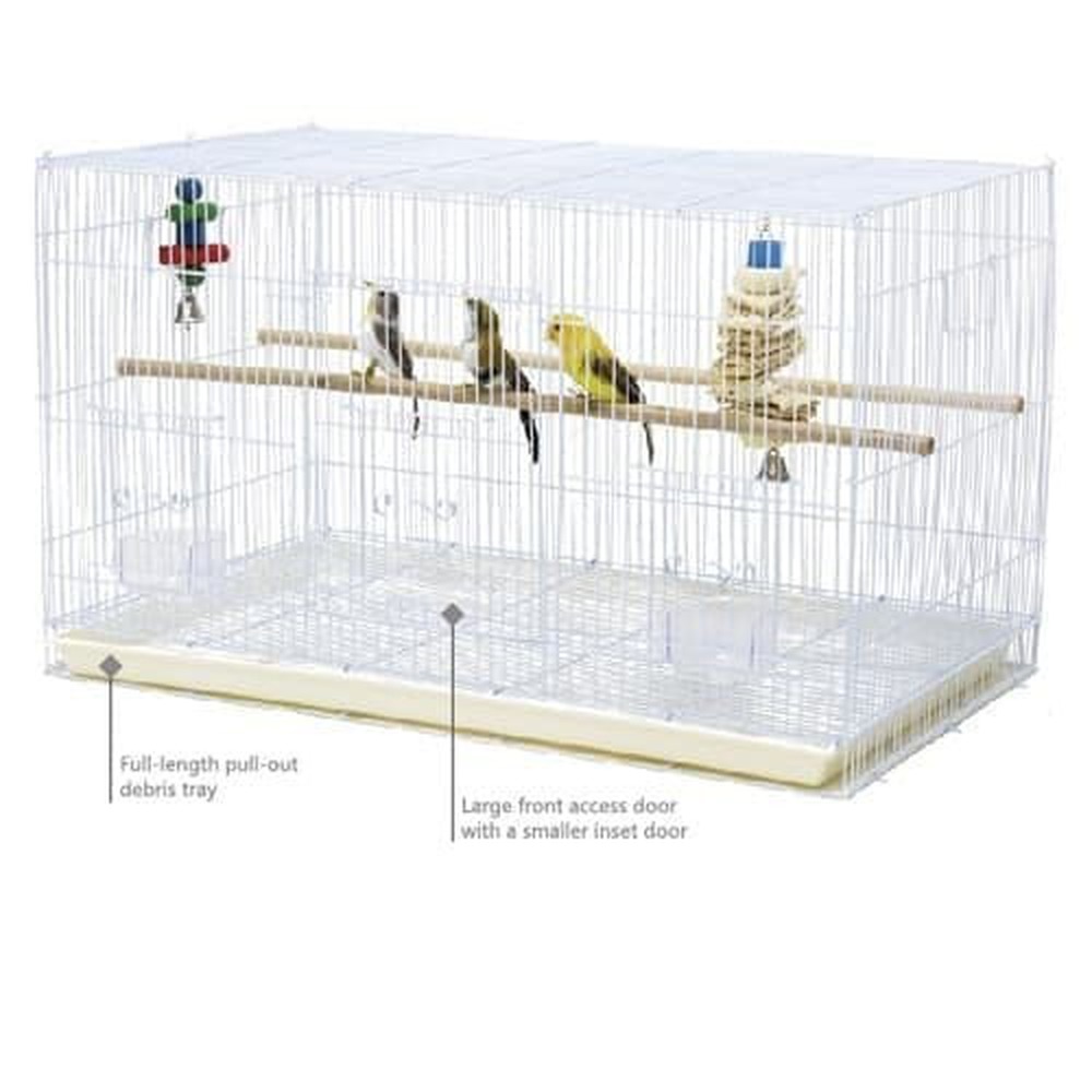 Фото Клетка Golden cage для птиц 610D белая (76*46*45 см) 