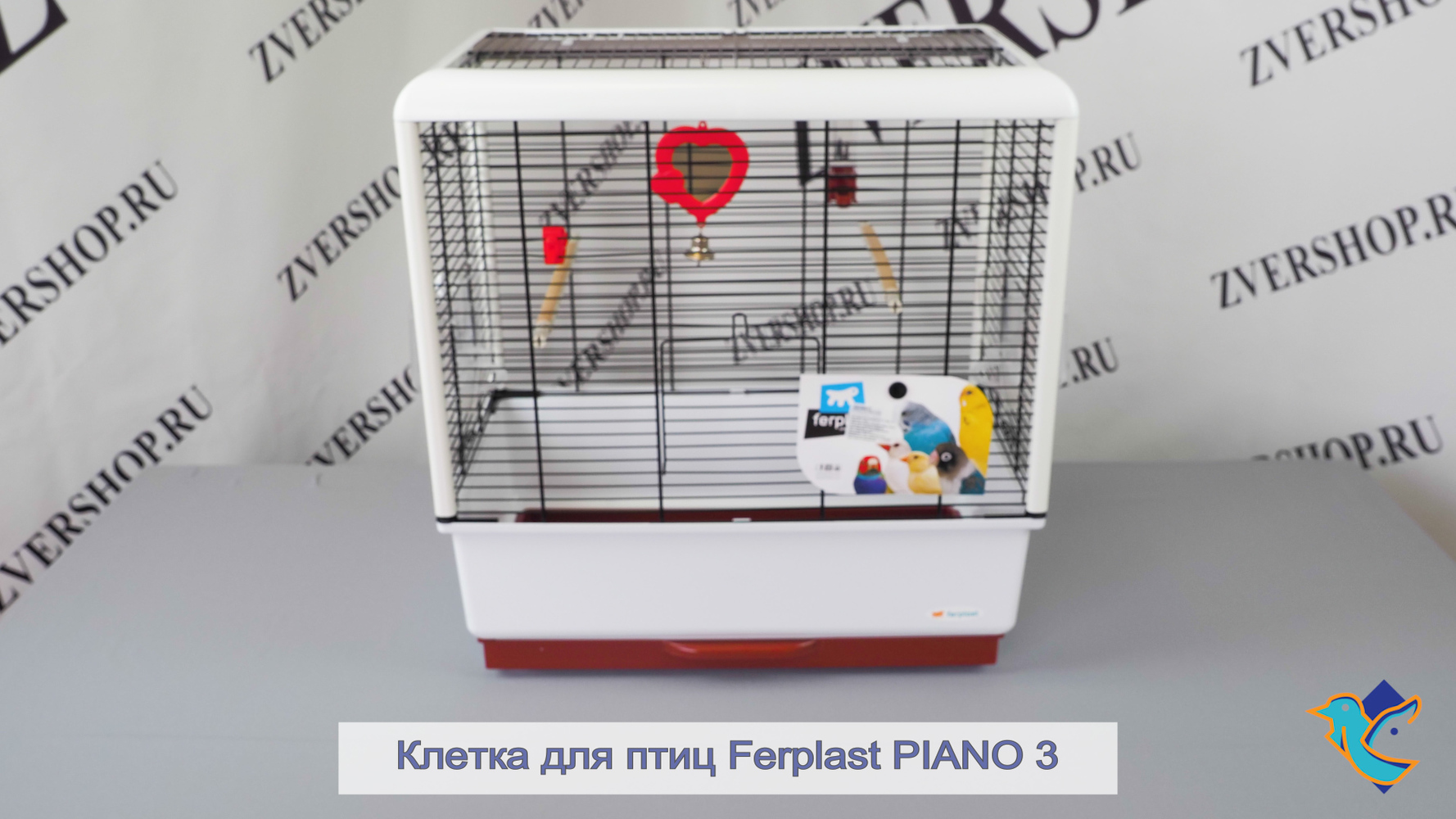 Фото Клетка для птиц Piano 3 (черная) Ferplast (50*30*52 см) 