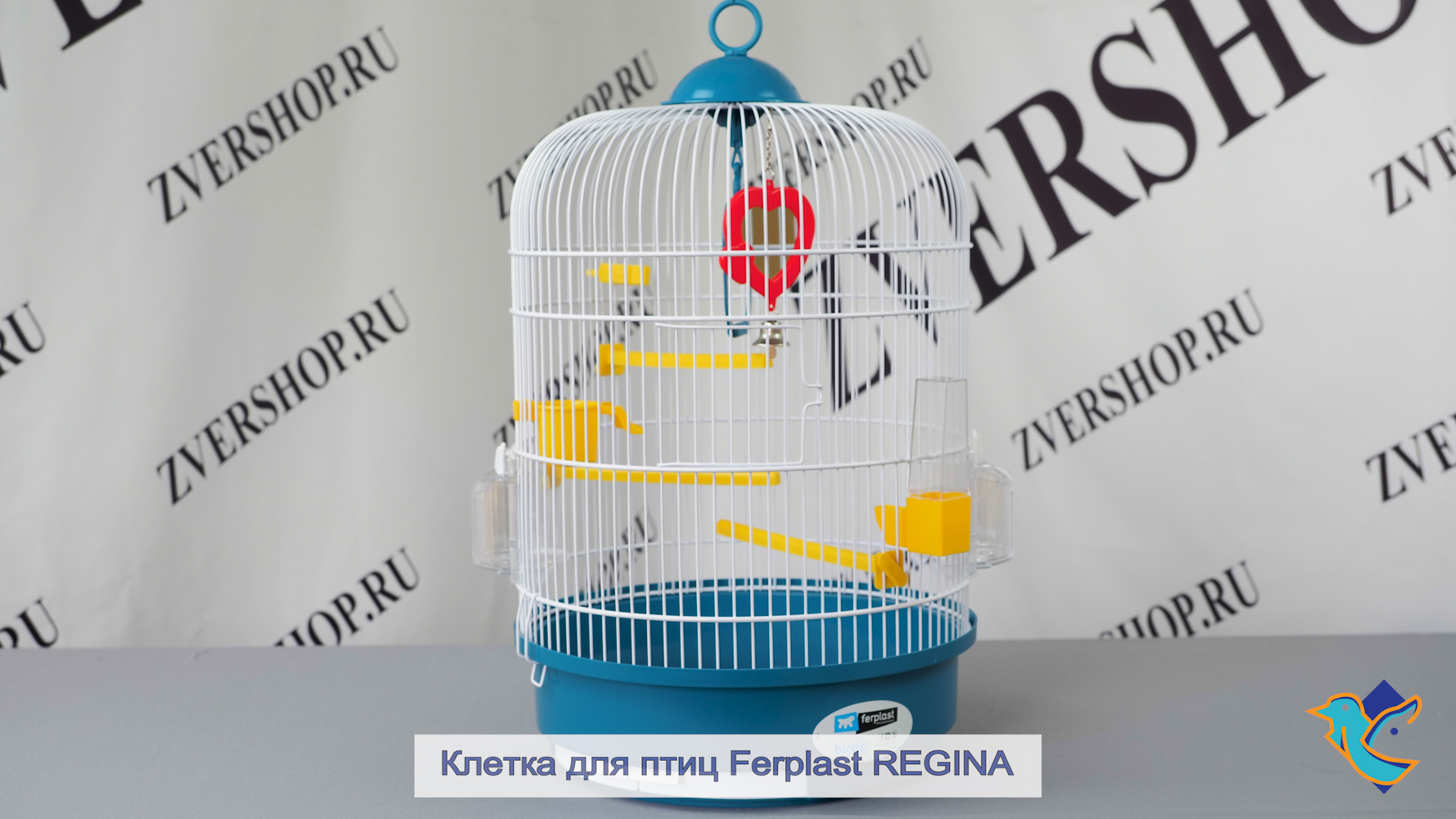Фото Клетка для птиц Regina перламутровая от Ferplast (32,5*49 см) 