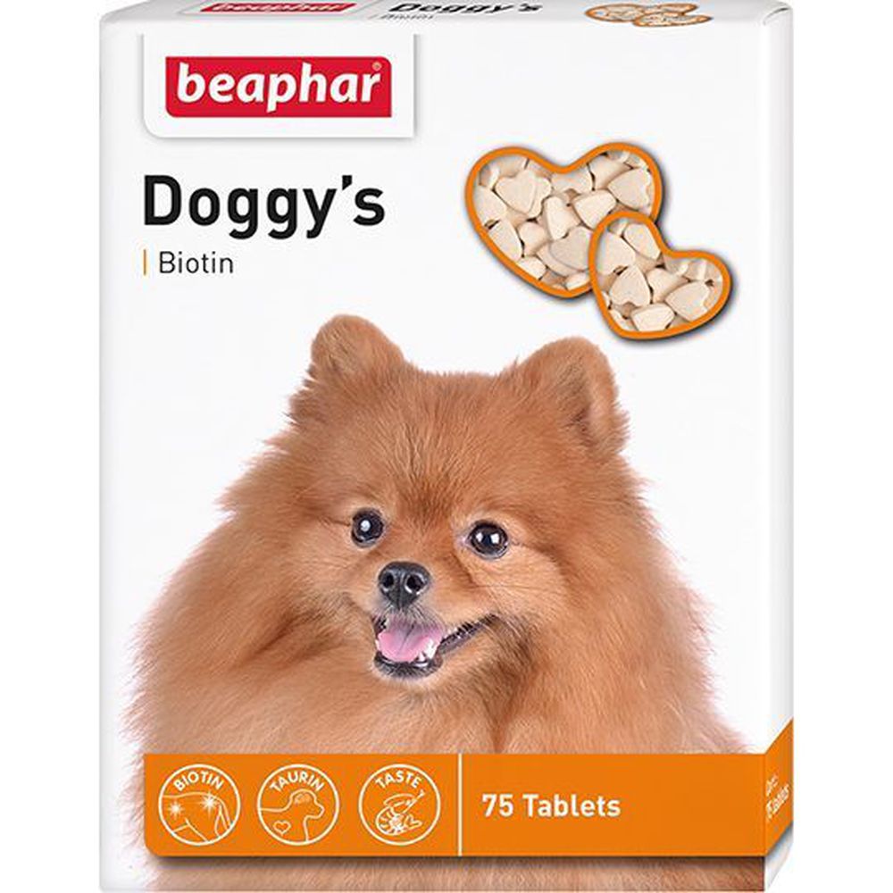 Фото Витамины Beaphar для собак с биотином "Doggy`s+Biotin", 75 шт 