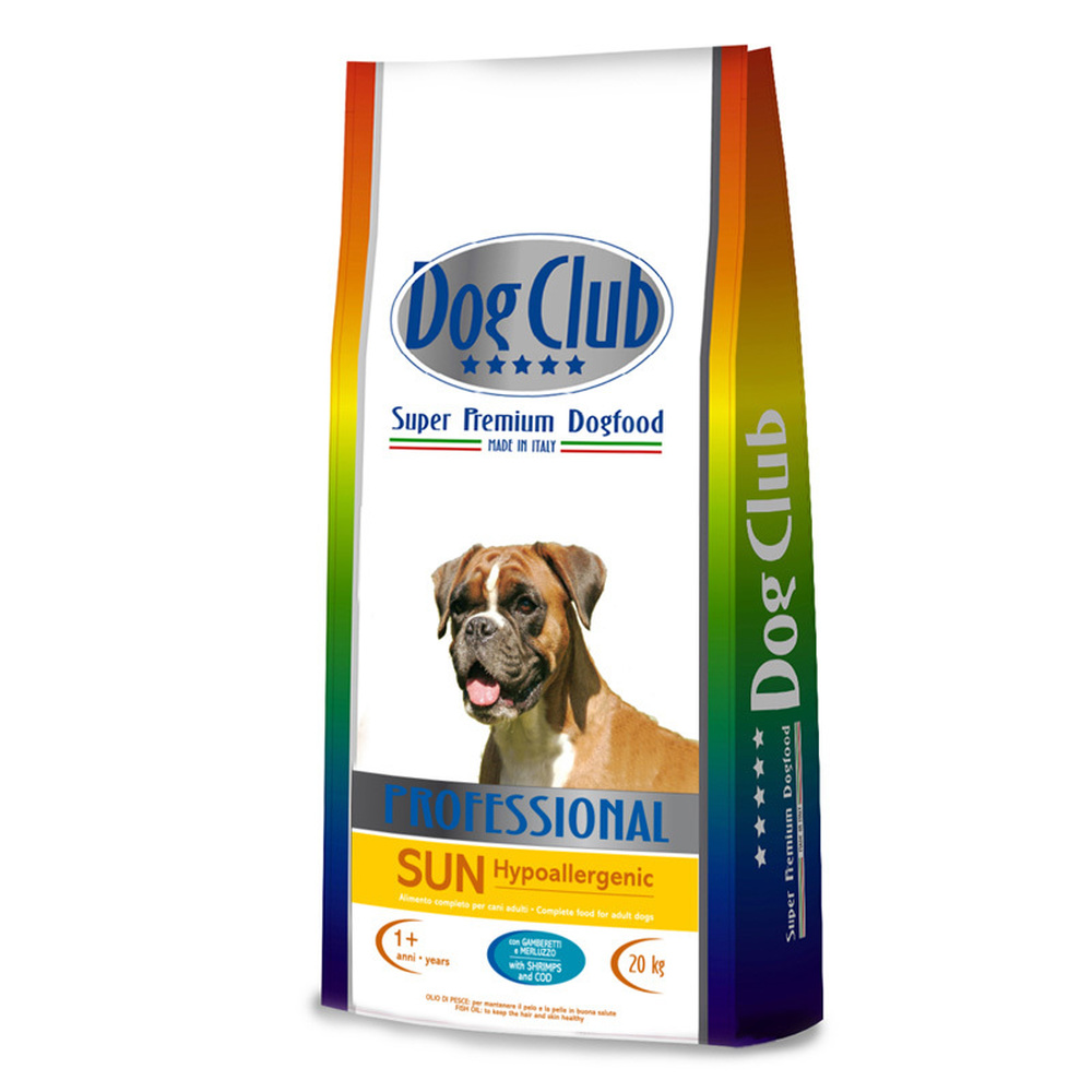 Фото Сухой гипоаллергенный корм Dog Club Professional Sun на рыбной основе для взрослых собак 20 кг 