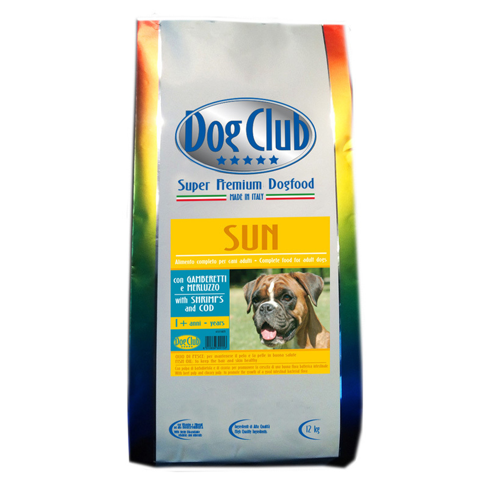 Фото Сухой гипоаллергенный корм Dog Club Sun на рыбной основе для взрослых собак 12 кг
