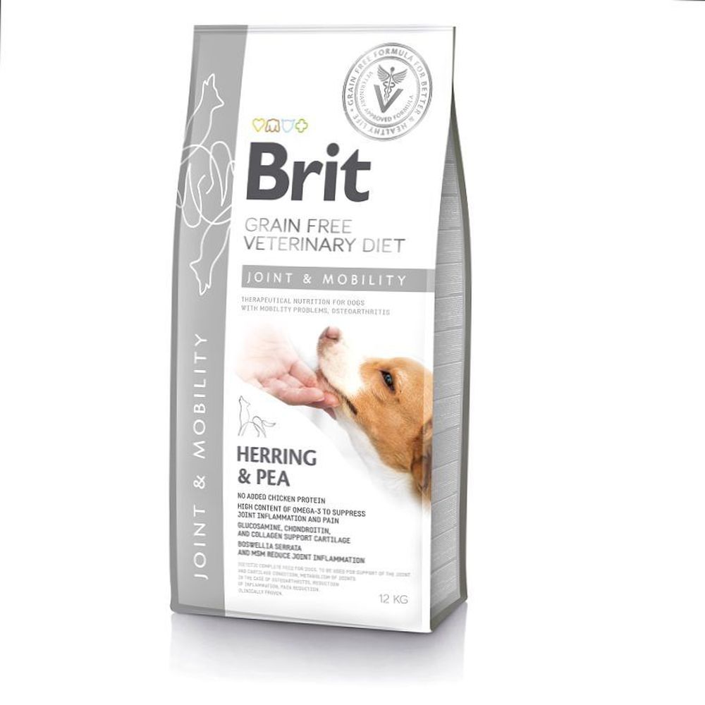 Фото Brit Veterinary Diet Dog Grain Free Joint & Mobility беззерновая диета при заболеваниях суставов и нарушениях подвижности 