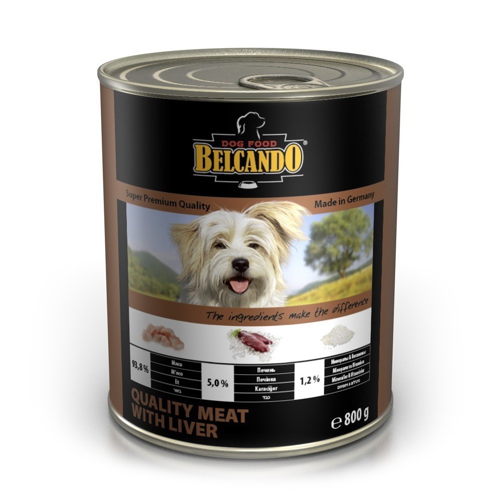 Фото Консервы Belcando Super Premium Quality Meat With Liver мясо с печенью для собак 