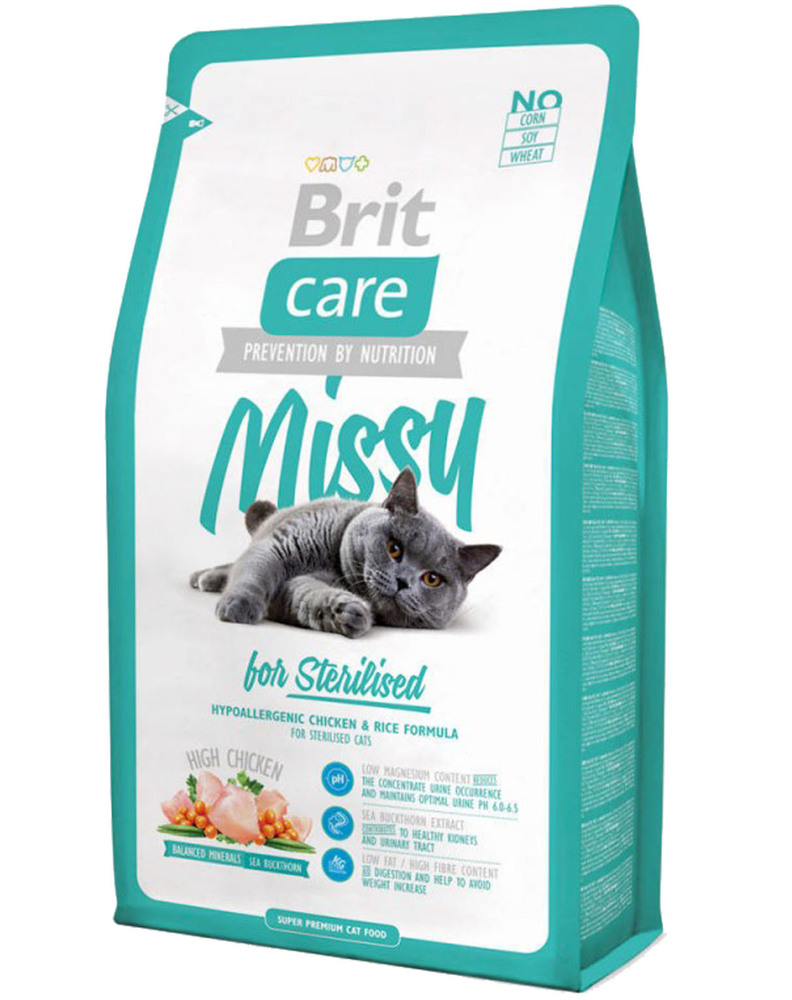 Фото Brit Care Cat Missy for Sterilised для кастрированных котов 