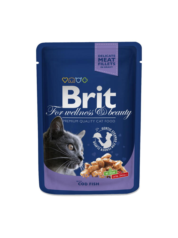 Фото Пауч Brit Premium Cod Fish pouch треска для кошек 100 г 