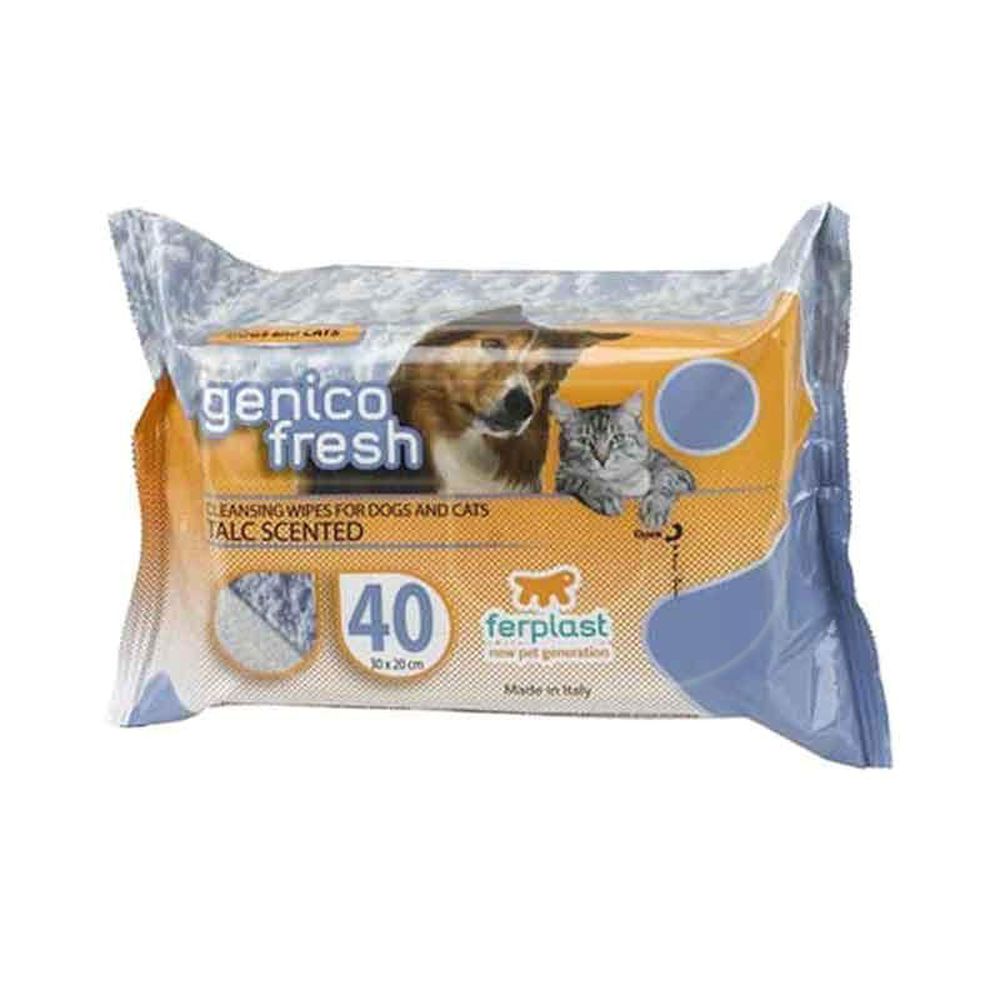 Фото Гигиенические салфетки Ferplast Genio Fresh Green Tea 40 для кошек и собак 30*20 см 