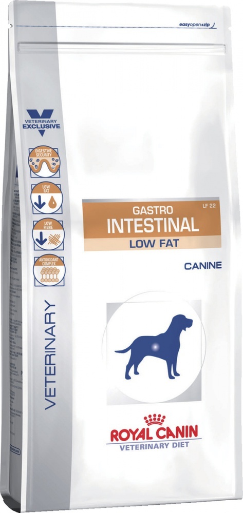 Фото Сухой корм Royal Canin "Gastro Intestinal Low Fat LF22" для лечения ЖКТ, низкокалорийный 1,5 кг 